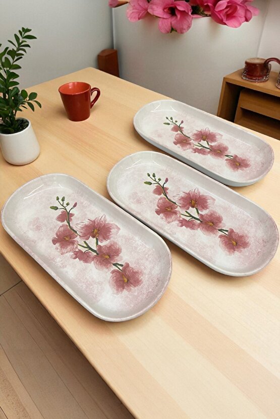 Fiore Noyan Kayık Salata Tabağı 26cm 3 Adet