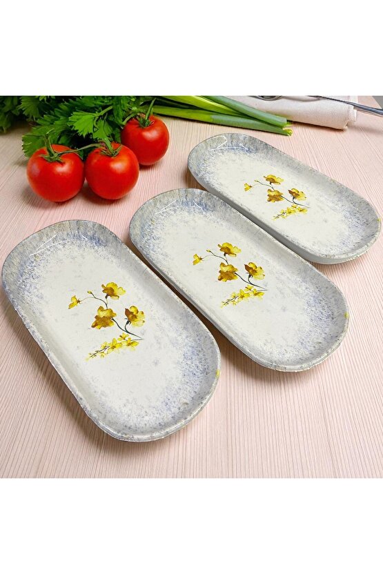 Hercai Noyan Kayık Salata Tabağı 26cm 3 Adet