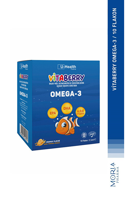 OMEGA-3 BALIK YAĞI PORTAKAL AROMALI FLAKON 10LU