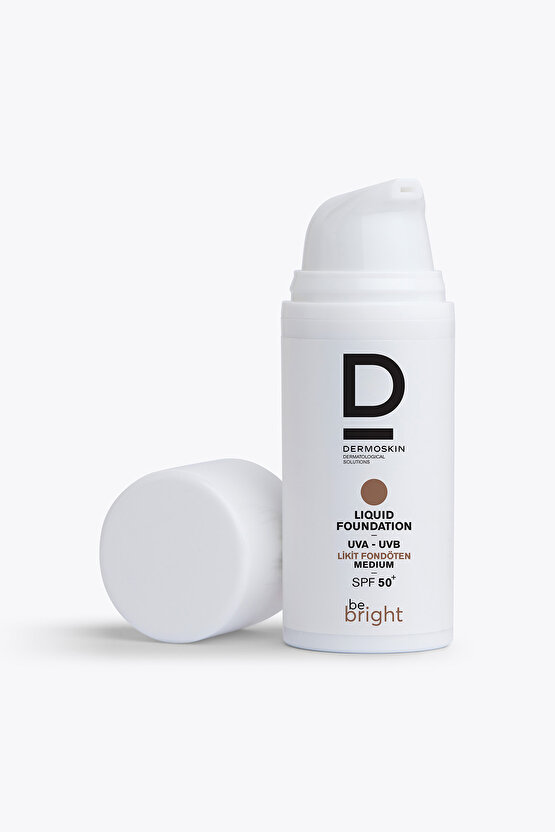 Be Bright Likit Fondöten Medium SPF50+ | UVA&UVB Güneş Koruyucu | Yüksek Kapatıcı Fondöten | 33 ml