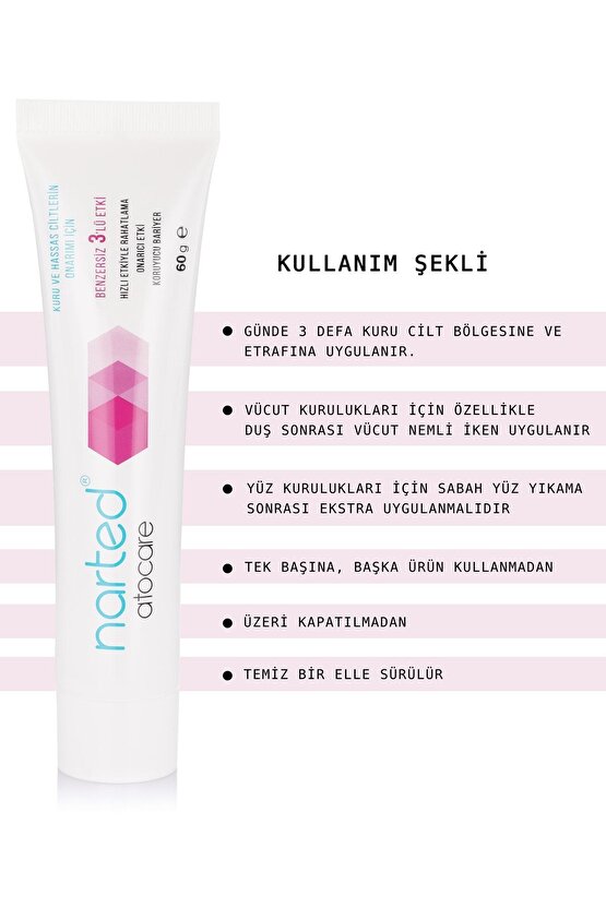 Atocare Kuru Hassas Ciltler Için Onarıcı Ve Nemlendirici Bakım Kremi 60g