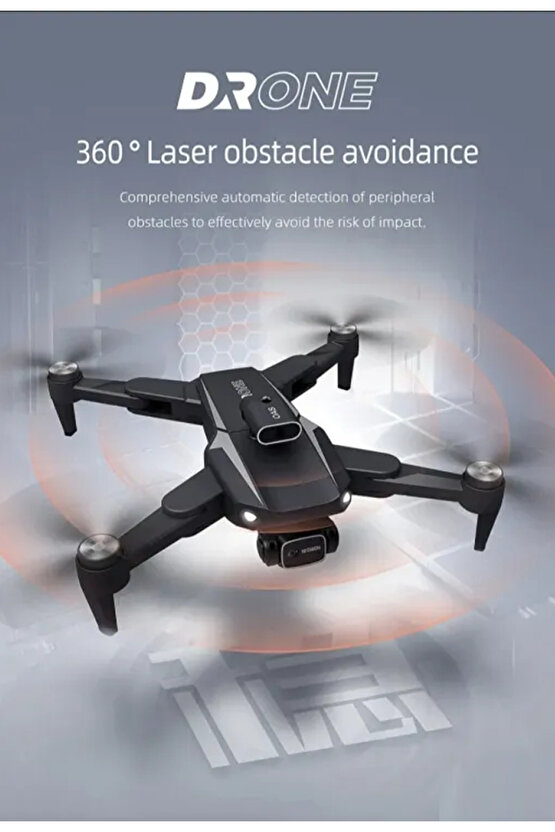 INT968S HD Dual Kamera Katlanabilir Çantalı Drone Seti Siyah