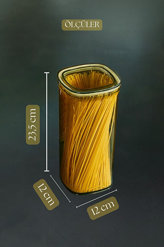 Premium 6lı 2 LT Sızdırmaz Contalı Erzak Bakliyat Saklama Kabı Yeşil