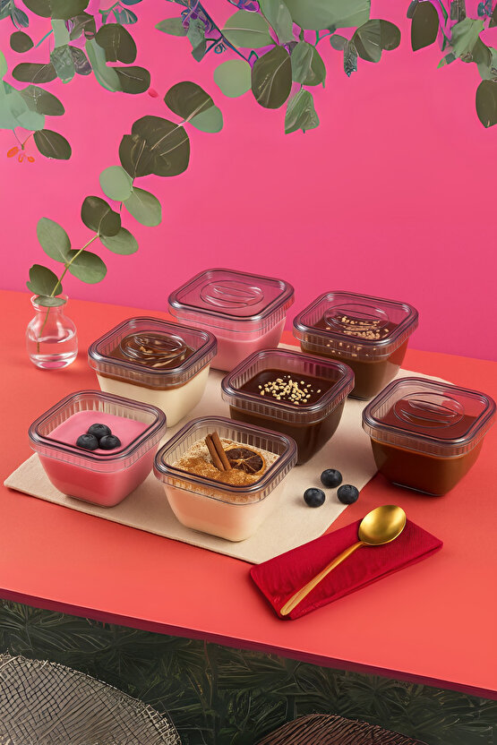 6lı Kapaklı Saklama Kabı | Çerezlik Kahvaltılık Şekerlik Sunumluk Kase