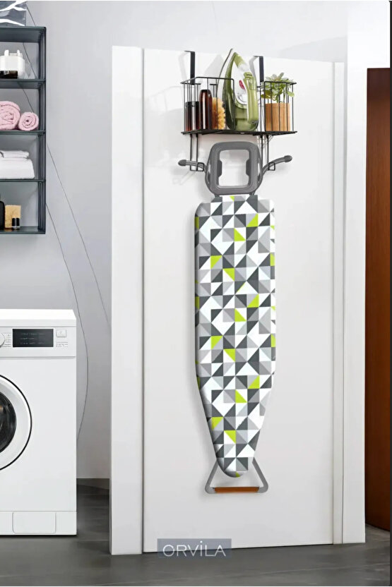 Kapı Arkası Metal Askı – Dolap İçi Pratik Depolama ve Düzenleyici Raf