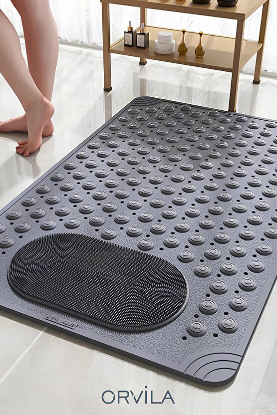 Masajlı Vantuzlu Banyo Paspası & Kaydırmaz Zemin Duşakabin Paspası 36x70 Cm