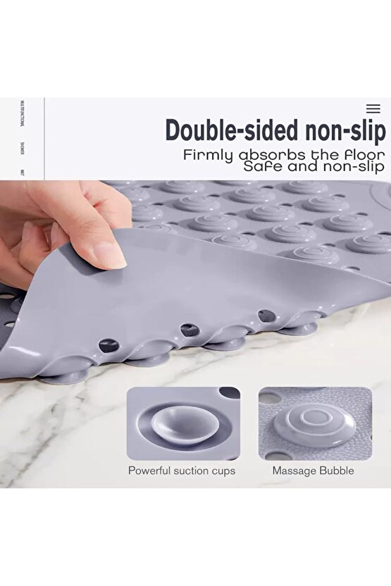 Masajlı Vantuzlu Banyo Paspası & Kaydırmaz Zemin Duşakabin Paspası 36x70 Cm