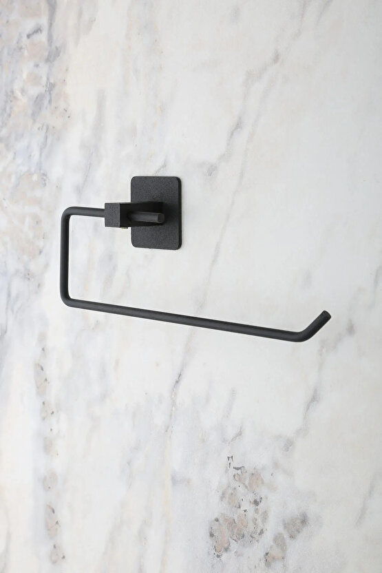 Yapışkanlı Metal Rulo Kağıt Havluluk  Banyo&Mutfak Havluluğu - Siyah