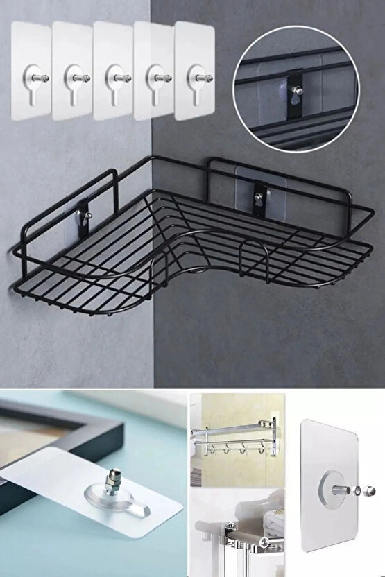 4 Adet Kendinden Yapışkanlı Tablo Askısı - Çok Amaçlı Yapışkan Vida Çivi
