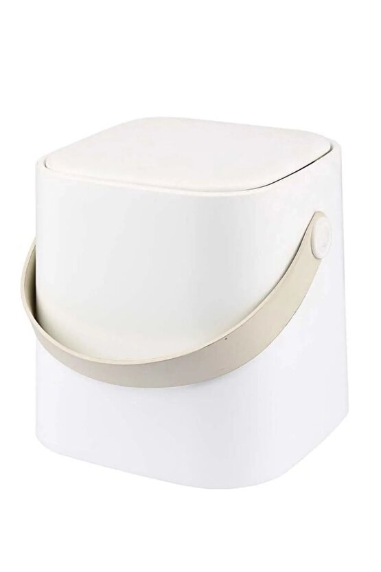 Otomatik Click Kapaklı Tutma Saplı İç Kovalı Tezgah Üstü Mutfak Çöp Kovası 4 LT.