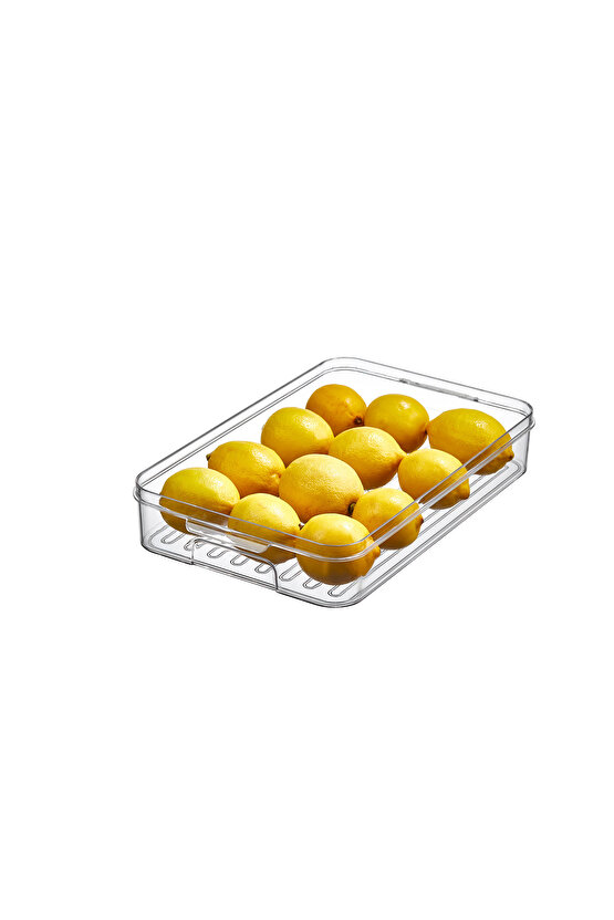 4x Adet Frossa Buzdolabı Organizeri 3LT Saklama Kabı & Erzak Kabı & Düzenleyici