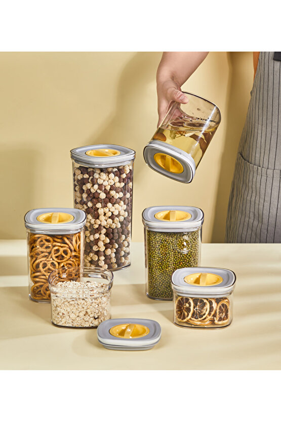 6x Adet Şeffaf Locko Sızdırmaz Saklama Kabı 1,4LT & Erzak Kabı