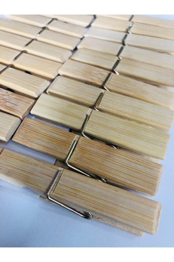 144 Adet - Bambu Mandal, Hobi Mandalı, Ahşap Mandal, Tahta Mandal - Çamaşır Mandalı