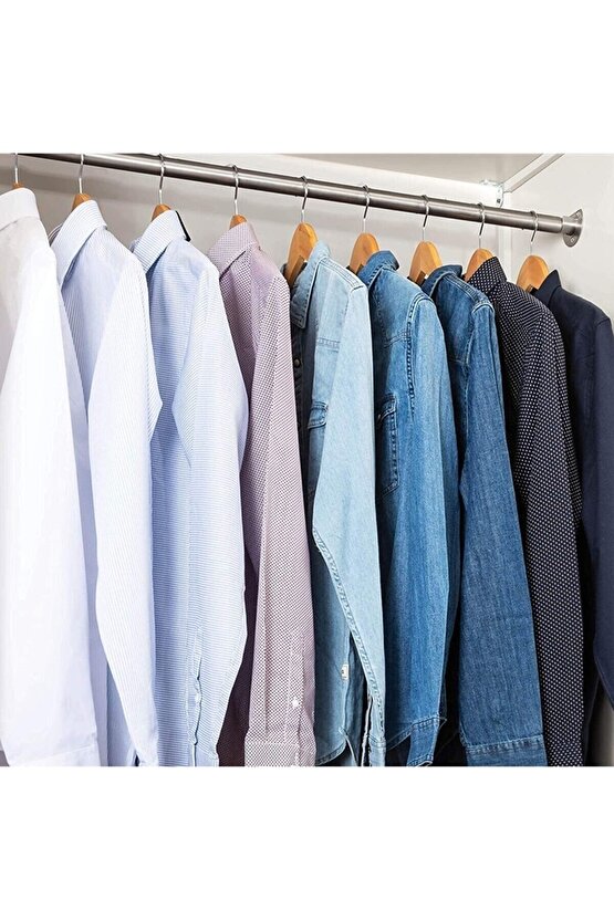 3 Adet Ahşap Askı | Pantolon Elbise Ve Kıyafet Askısı