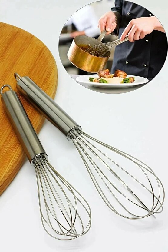 2li Çelik Lüx Çırpıcı Set 25 Cm