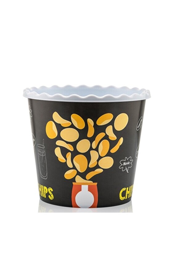 2 Adet Popcorn Patlamış Mısır Kovası - Cips Ve Çerez Kutusu