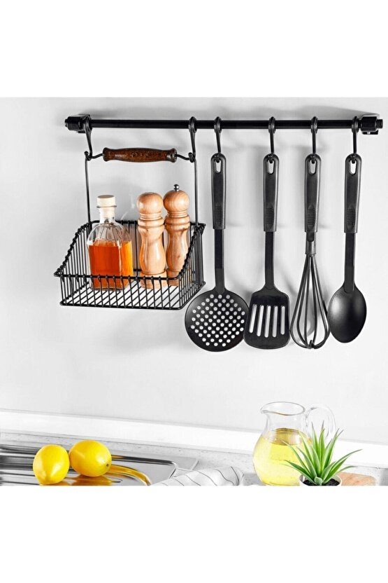 Retro Mutfak Seti Askılı Ve Sepetli