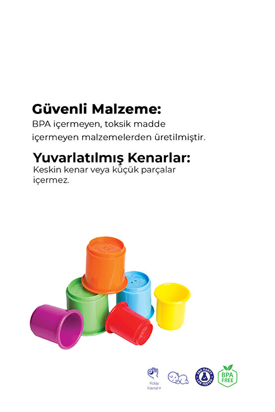 Oyuncak Mega Kule 10 Parça Renkli Eğitici Aktivite Oyuncak