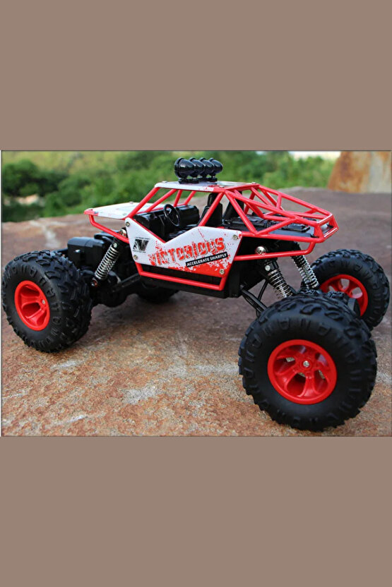 Oyuncak 4x4 Uzaktan Kumandalı Şarjlı Rock Crawler Büyük Teker Gerçekçi Araba 1:16 Ölçek