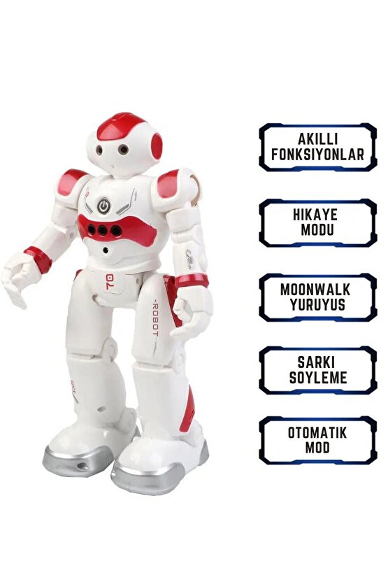 Oyuncak Uzaktan Kumandalı Robot El Sensörlü Şarjlı Moonwalk Yürüyen Hareketli Robot