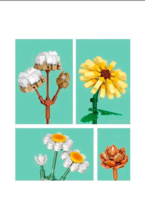 LOZ 1670 inşaat seti Ebedi çiçekler: güzel buket (mini parçalar) 646 Parça