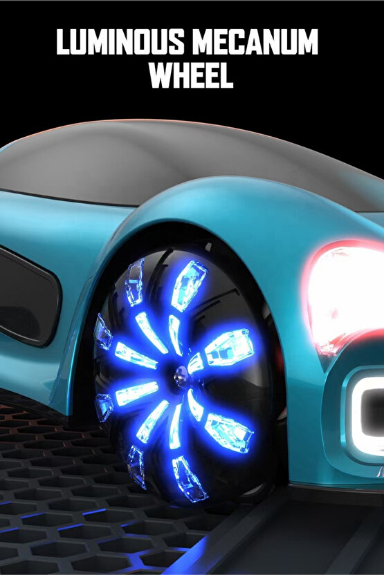 1:24 Uzaktan Kumandalı 2.4G Şarjlı Işık Müzik Spor Araba Şarj İstasyonlu Elektrikli Prototip Araba