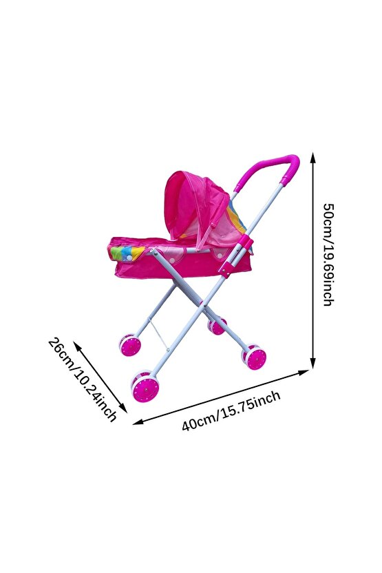 Oyuncak Katlanabilir Metal Beşik Bebek Arabası (Puset)
