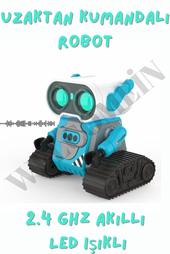 Oyuncak Sesli ve Işıklı Uzaktan Kumandalı Full Fonksiyon USB Şarjlı El Kontrollü 2.4G Robot Araba