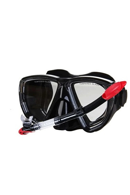 Havuz ve Deniz Kullanımına Uygun Yüzücü Maske Snorkel Şnorkel Şınorkel Set