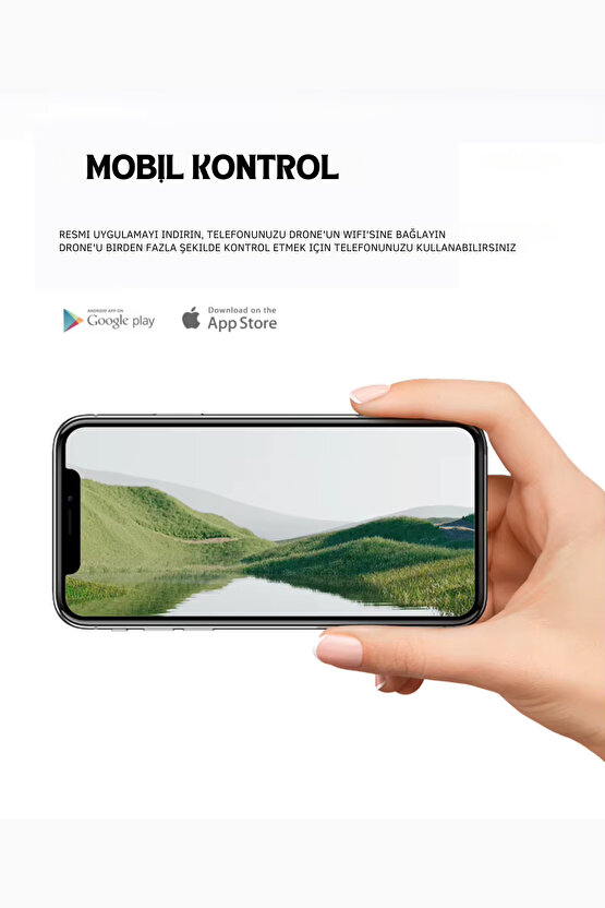 2.4G Uzaktan Kumandalı Wifi HD Kameralı Şarjlı Full Fonksiyon Katlanabilir Drone APP Kontrollü Dron