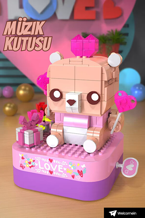 Vagon life Pembe Köpek Müzik Kutusu Blok Seti 405 Parça -Vagon life +8 Yaş