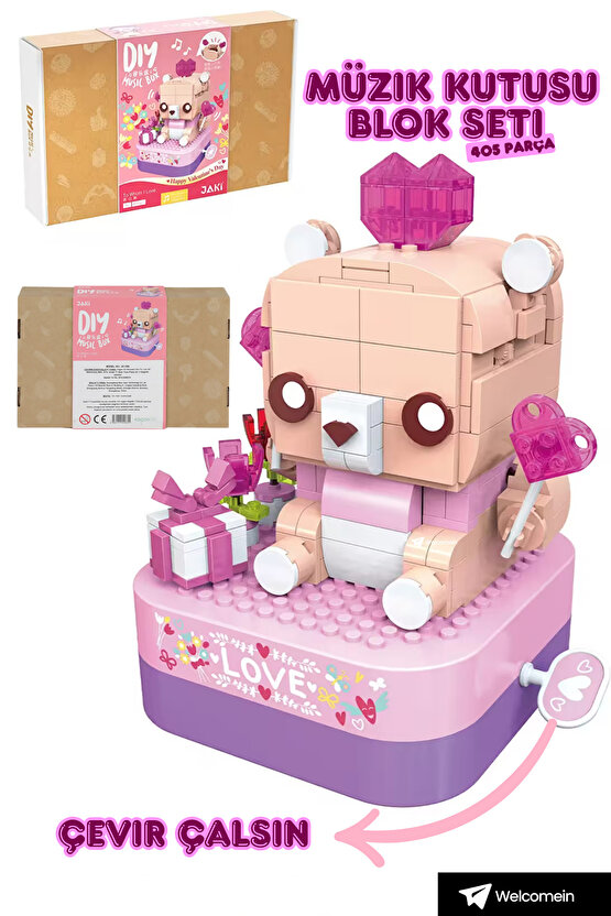 Vagon life Pembe Köpek Müzik Kutusu Blok Seti 405 Parça -Vagon life +8 Yaş