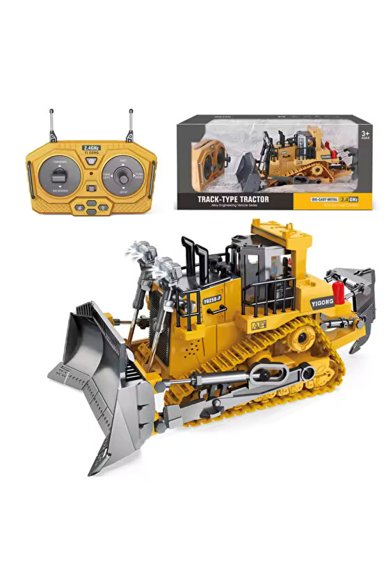 Uzaktan Kumandalı 2.4 Ghz Sesli Işıklı Bulldozer Eksvatör Kamyon İş Makineleri