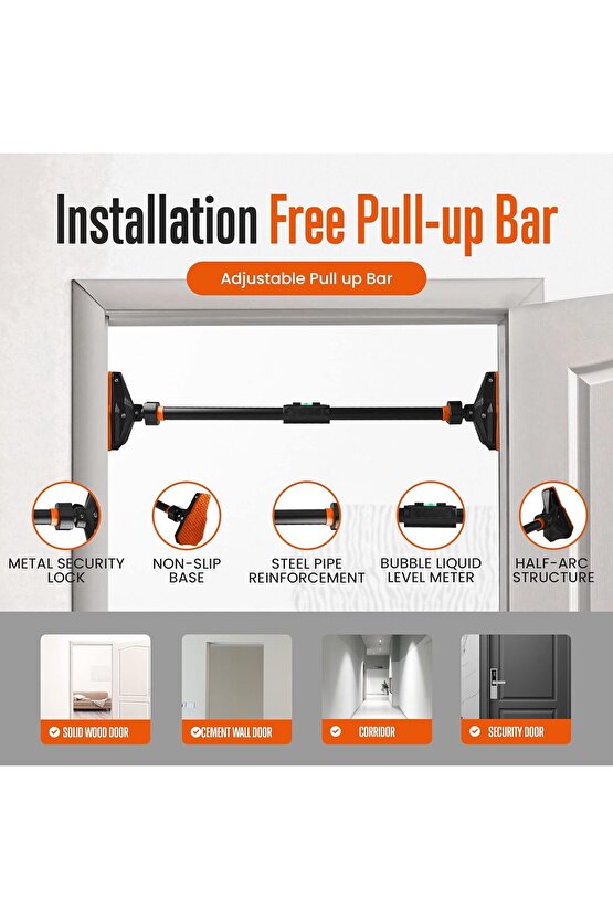 Yeni Nesil 90-120CM Kapı Barı Barfiksi,Koridor Barfiksi,Barfix Demiri Barfiks Çubuğu