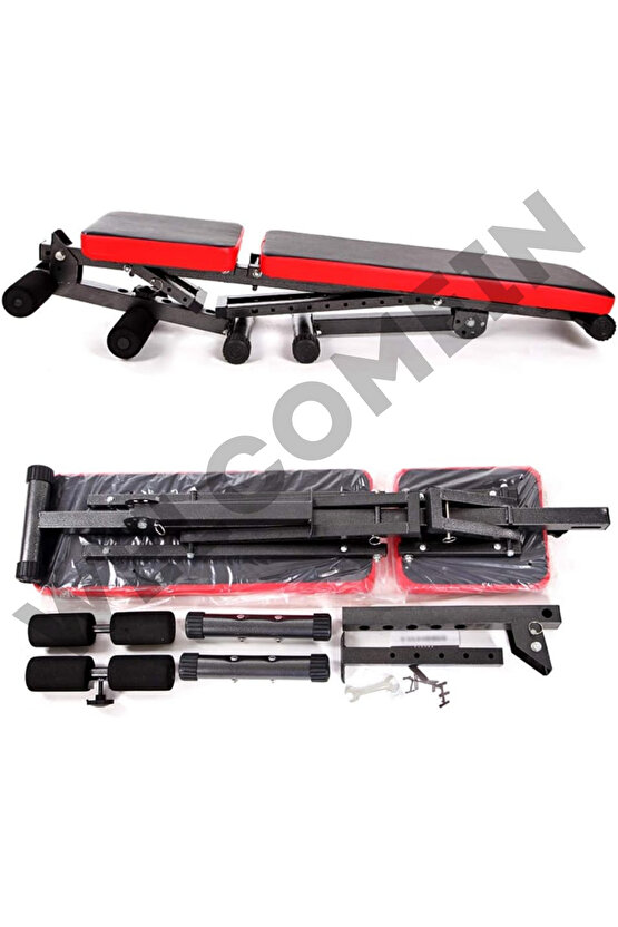 Ev ve Spor Salonlarına Uygun Çok Fonksiyonlu Katlanabilir Ağırlık Ve Mekik Sehpası Fitness Kardiyo