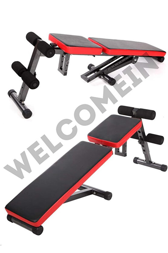Ev ve Spor Salonlarına Uygun Çok Fonksiyonlu Katlanabilir Ağırlık Ve Mekik Sehpası Fitness Kardiyo