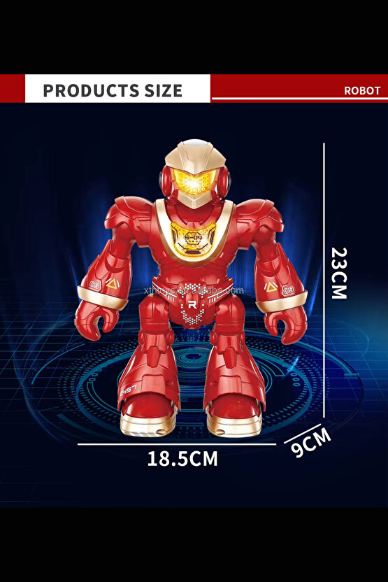 Uzaktan Kumandalı Full Fonksiyon Işıklı Ve Sesli Dansçı İnteraktif Pilli Robot 25 cm +3 Yaş