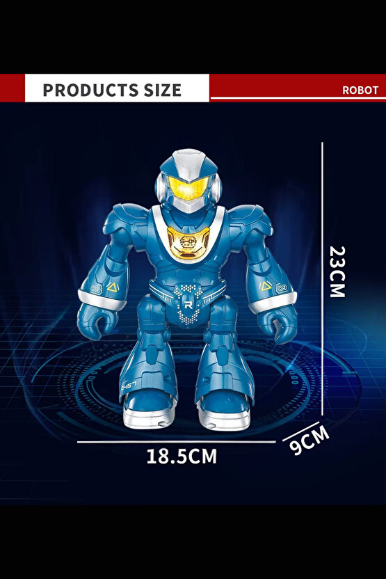 Uzaktan Kumandalı Full Fonksiyon Işıklı Ve Sesli Dansçı İnteraktif Pilli Robot 25 cm +3 Yaş