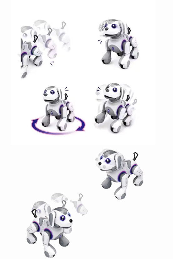 Oyuncak Sesli ve Işıklı Smart Dog Uzaktan Kumandalı Şarjlı İnteraktif Akıllı Sevimli Robot Köpek