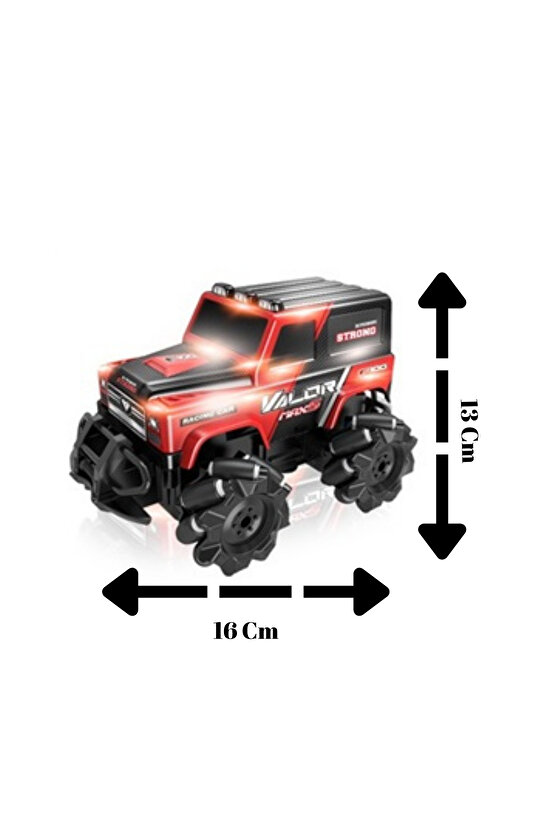 Oyuncak Uzaktan Kumandalı Full Fonksiyon Şarjlı 2.4G Stunt 4X4 Işıklı Araba (Pil Hediyeli