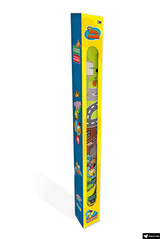 100 x 75 Cm Lisanslı Kral Şakir, Kaymaz ve Kolay Temizlenebilir Oyun Halısı - Antibakteriyel Halı