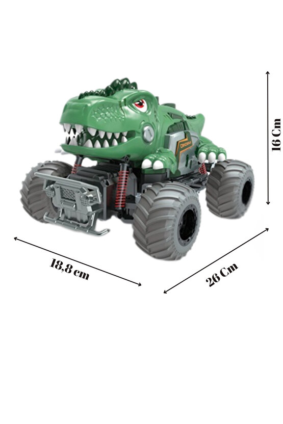 Oyuncak Uzaktan Kumandalı Full Fonksiyon 2.4G Süspansiyonlu BigFoot Dinozor Rock Crawler Araba