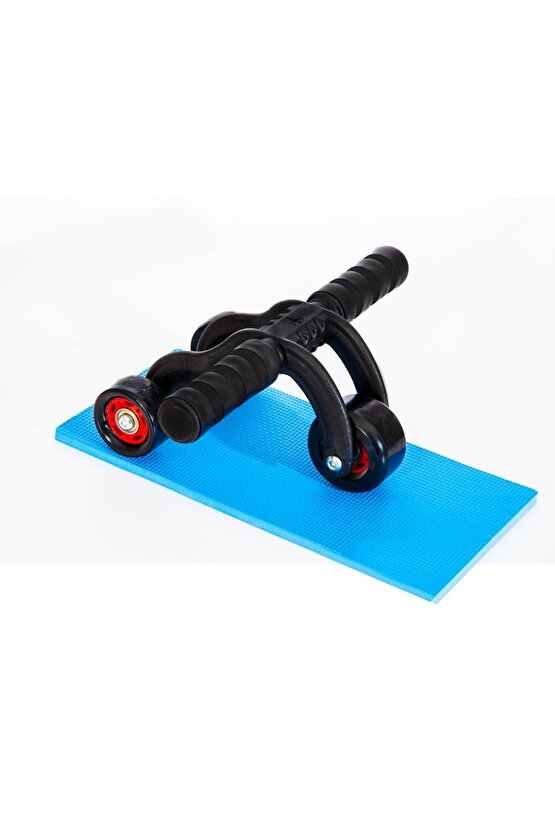 AB Roller Karın ve Kol Kası Egzersiz Aleti Fitnes Güç Tekerleği Fitness (Diz Pedi Hediye)