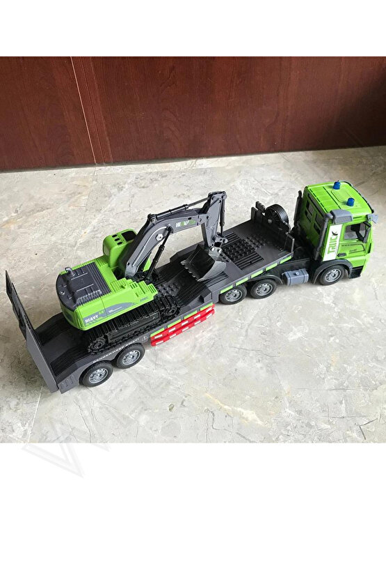 Oyuncak 2.4GHz Full Fonksiyon Uzaktan Kumandalı 1:12 Ölçek Işıklı ve Sesli Şarjlı Kepçe ve Tır