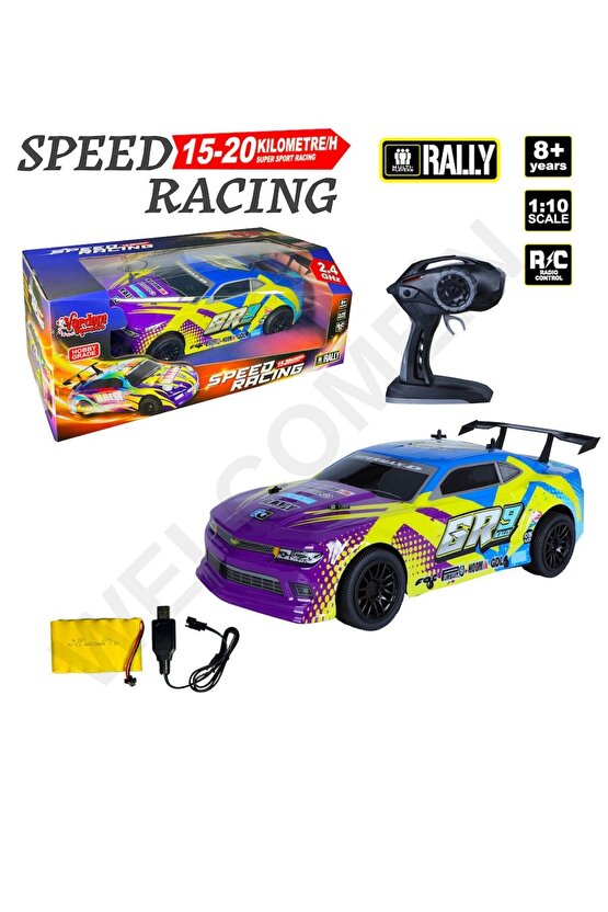 Oyuncak 2.4Ghz Uzaktan Kumandalı 1:10 Ölçek Şarjlı Dev Boy RC Ralli Araba