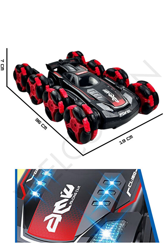 Oyuncak Uzaktan Kumandalı Full Fonksiyon 2.4Ghz 8 Teker Drift Atan Akrobat Araba