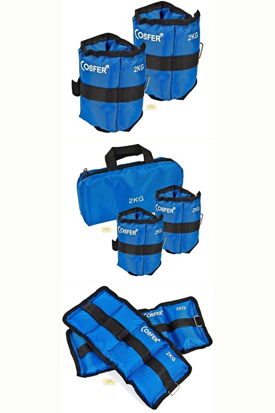 Cosfer El ve Ayak Ağırlığı Taşıma Çantası ile Fitness Kardiyo Kondisyon Fizik Tedavi