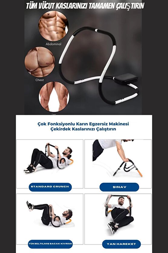 Ab Roller Mekik Ve Egzersiz Aleti Süper Karın Kası Sixpack Adonis Yardımcı Alet