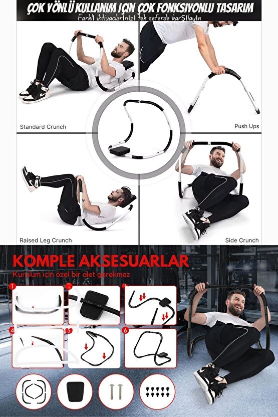 Ab Roller Mekik Ve Egzersiz Aleti Süper Karın Kası Sixpack Adonis Yardımcı Alet