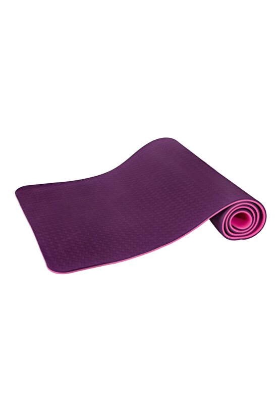 8mm Çift Taraflı Çevre Dostu Yoga Matı Mor